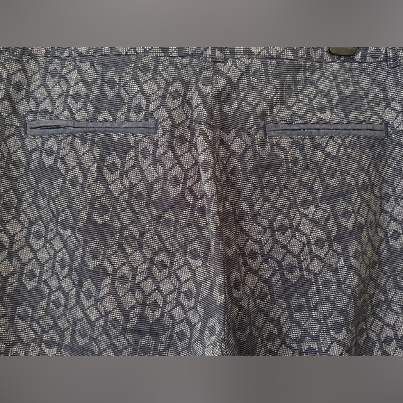 ANTHROPOLOGIE Cartonnier Charlie Trouser Women’s Side Zip Blue W/Gray Pattern 12 - Picture 4 of 9